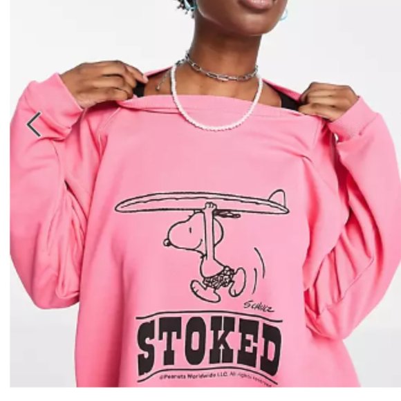 NWT UO Peanuts Oversized Sweatshirt XS - Picture 2 of 7